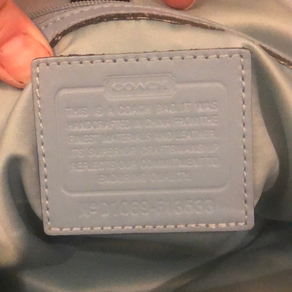 COACH SIGNATURE STRIPE SATCHEL 13533- price firm - Picture 11 of 13